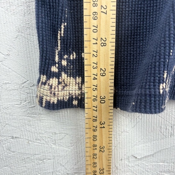 Aeropostale Navy and Cream Splatter Long Sleeve Graphic Thermal 2XL Y2K Grunge - Picture 9 of 10